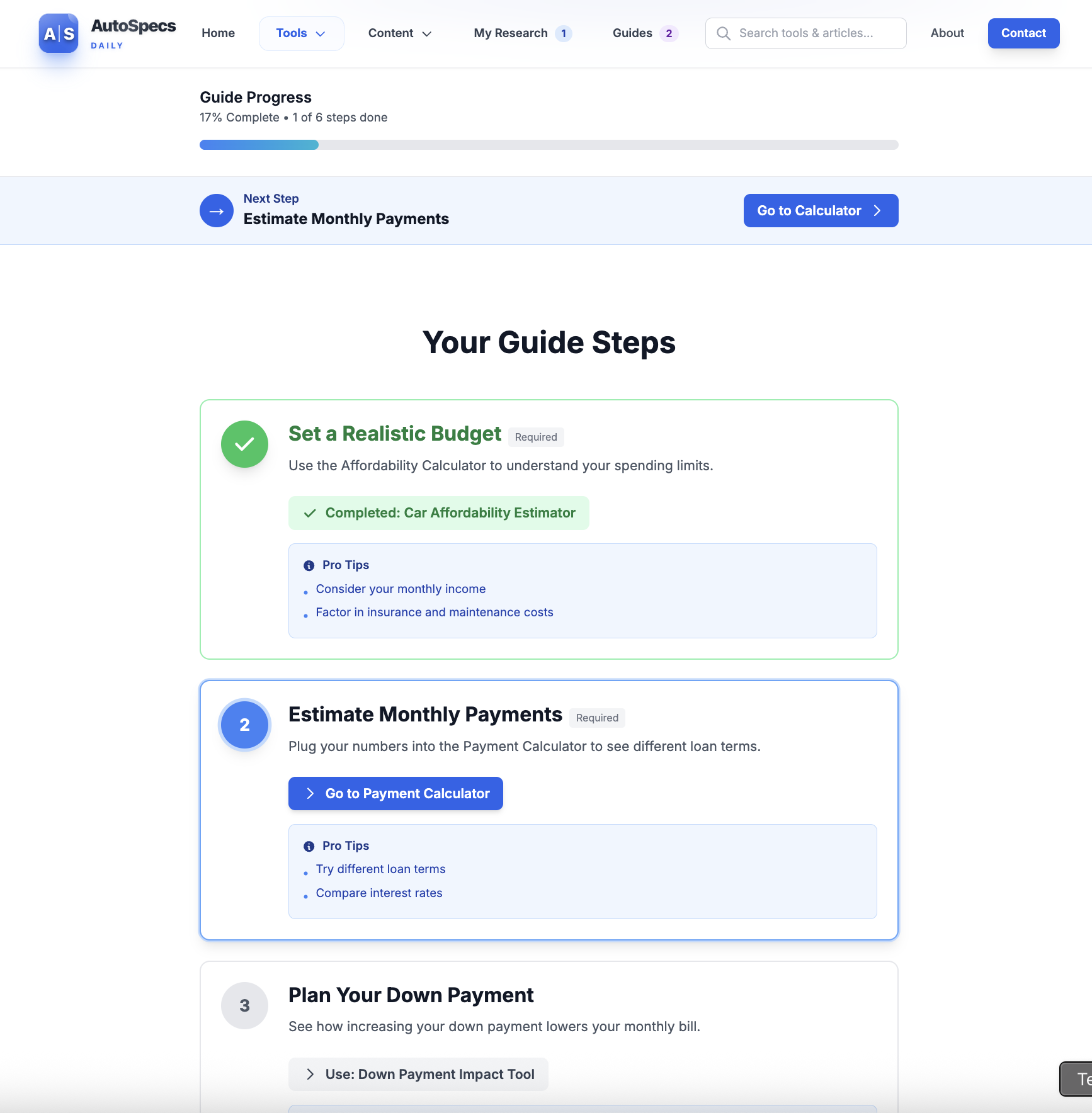 AutoSpecs Daily Car Guides